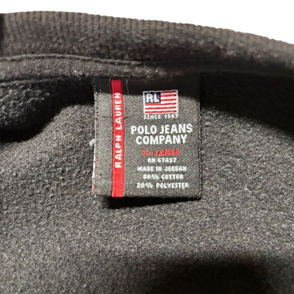 Vintage Polo Jeans Ralph Lauren Men's Black Crewneck Sweatshirt XL - Picture 4 of 4